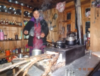 Getting our soup ready in a teahouse in Manaslu route