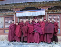 Nuns in Tsum Valley Monastery