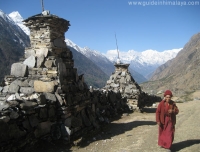 A Buddhist Monk and passing through